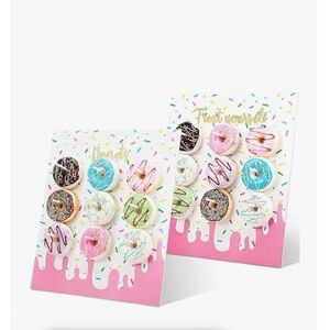 Pink and White Donut Stand